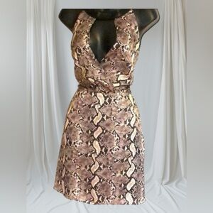 Stunning faux snake print dress SZ Large